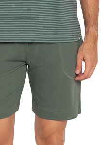 Pijama Punto Blanco corto de algodón a rayas para dormir, confort, transpirabilidad y ajuste cómodo.