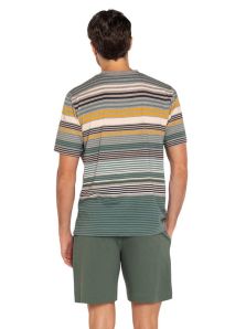 Pijama hombre Punto Blanco corto algodón a rayas veraniegas