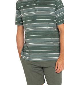 Pijama Punto Blanco corto para hombre suave en modal y algodón