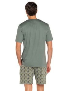 Pijama Punto Blanco corto de modal algodón para descanso hombre