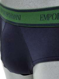 Slip Emporio Armani en microfibra azul