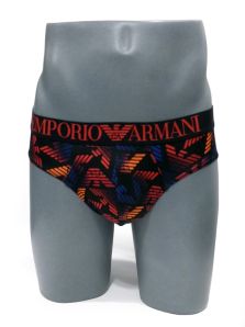 Slip Emporio Armani de microfibra en negro con logos