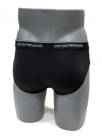 Slip Emporio Armani en microfibra negro