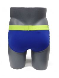 Slip Emporio Armani en microfibra en lima y azul eléctrico