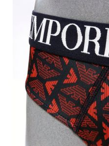 Slip brief Armani en microfibra con logos del águila