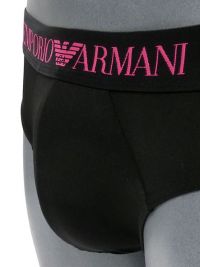 Slip Emporio Armani de microfibra en negro