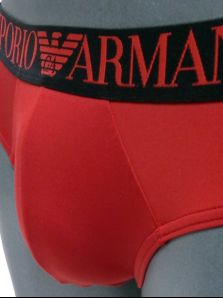 Emporio Armani calzoncillo slip rojo de microfibra