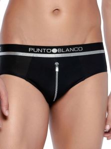 Slip Punto Blanco en microfibra mod. Unzip