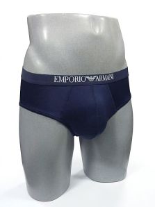 Slip Emporio Armani de Microfibra en azul marino