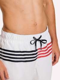 Bañador Tommy Hilfiger Logo Rayas Blanco