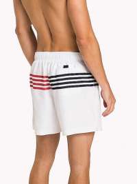 Bañador Tommy Hilfiger Logo Rayas Blanco