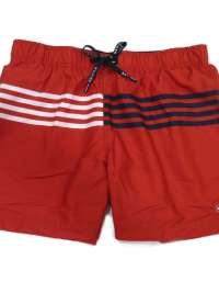 Bañador Hombre Tommy Hilfiger Logo Rayas Rojo