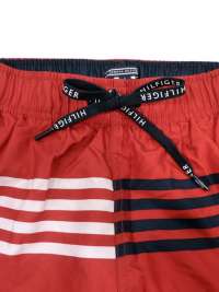 Bañador Hombre Tommy Hilfiger Logo Rayas Rojo