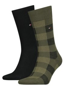 Pack Calcetines Tommy Hilfiger a cuadros en tonos verdes y negro