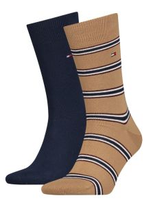 Pack Calcetines Tommy listados en beige y marino