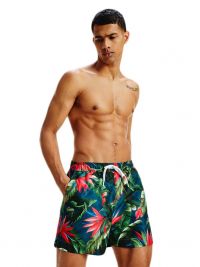 Bañador Tommy Hilfiger con flores tropicales