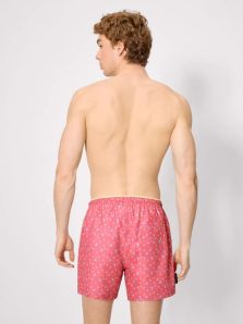 vista trasera bañador hombre Ysabel Mora fucsia con cangrejos