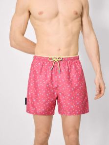 detalle estampado de cangrejos en bañador fucsia Ysabel Mora