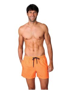 Bañador Massana hombre naranja tejido ligero microestampado