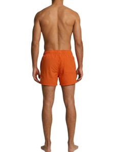 Vista trasera de bañador Puma naranja corto para hombre