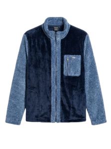 Bata polar ADMAS azul para hombre, cómoda y calentita para el invierno