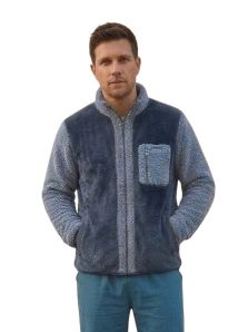 Parka polar ADMAS Mod. Gentleman azul con cremallera