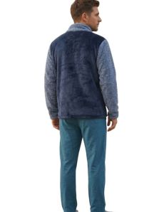 Vista trasera de la bata azul ADMAS para hombre, una buena compra para invierno