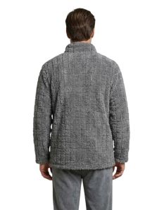 Parte trasera de la bata de coralina gris para hombre