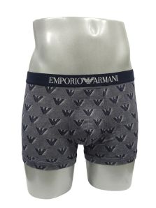 Boxer Emporio Armani de Microfibra jaquard en azul con logo