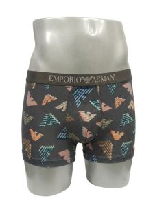 Boxer Emporio Armani de microfibra gris con águilas de colores