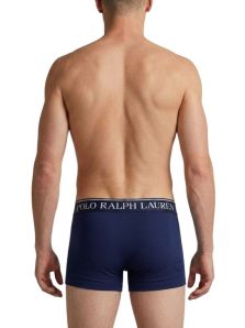 boxer ajustado azul marino con cintura elástica logo Polo Ralph Lauren visible