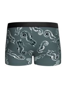 boxer hombre estampado caballitos de mar vista trasera ajuste comodo