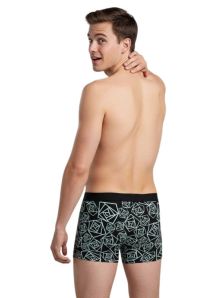 boxer hombre negro geometrico maniqui espalda ajuste ergonomico