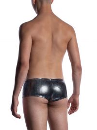 Boxer Manstore Hot Pants con acabado en brillo plateado