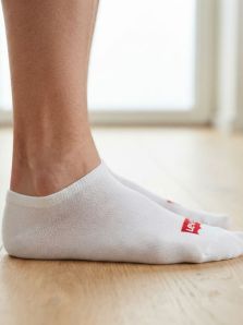Calcetín Levi's Sneaker bajo tobillo blanco con tejido suave y transpirable