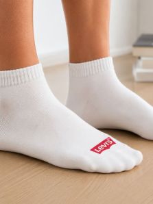 Pack de 3 pares de calcetines tobilleros de Levi´s en blanco