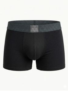 Calzoncillos tipo bóxer marca Jan Men, colores básicos negro y militar, tejido transpirable de microfibra.