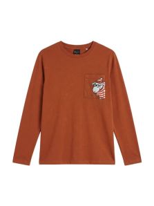 Camiseta color caldero con bolsillo y detalle de oveja de Dark Elephant