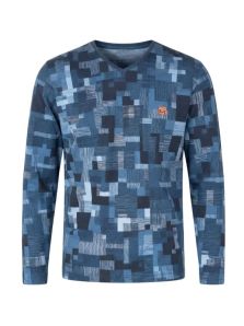 Camiseta de pijama Massana con cuello de pico y estampado geométrico