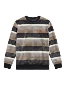 Camiseta de pijama Massana gris oscuro con rayas en distintos tonos