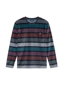 Chaqueta de pijama Massana de micro polar con rayas anchas multicolor