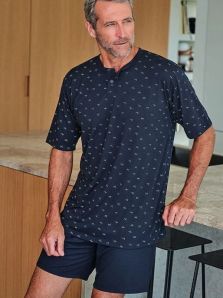 Pijama Massana hombre estampado palmeras manga corta con tapeta