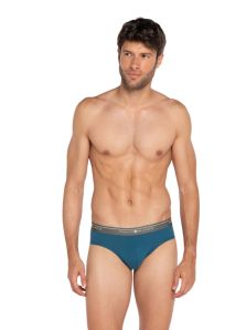 Slip hombre Punto Blanco algodón gris jaspeado transpirable