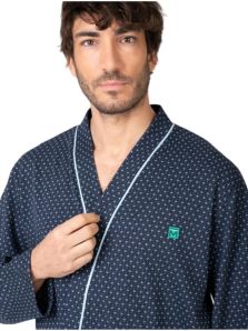 Bata corta Massana para hombre manga larga ligera uso casa o hospital