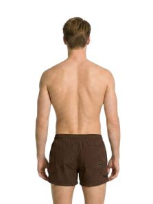 Parte trasera bañador corto marrón chocolate para hombre