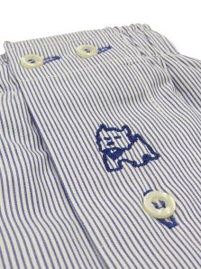 detalle del estampado mil rayas azul en calzoncillo hombre Kiff Kiff algodón