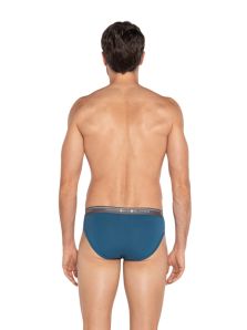 Slip hombre Punto Blanco algodón gris oscuro ropa interior cómoda