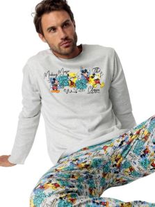 Pijama Disney con diseño de Mickey Mouse, tacto afelpado y máxima comodidad. Ideal para noches acogedoras, descanso y pasión por lo clásico.