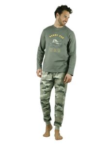 Pijama Admas de algodón camuflaje con puños