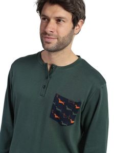 Pijama Admas de algodón interlock My Dog, pensado para quienes buscan comodidad, ternura y estilo informal.